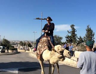 Darlene riding camel